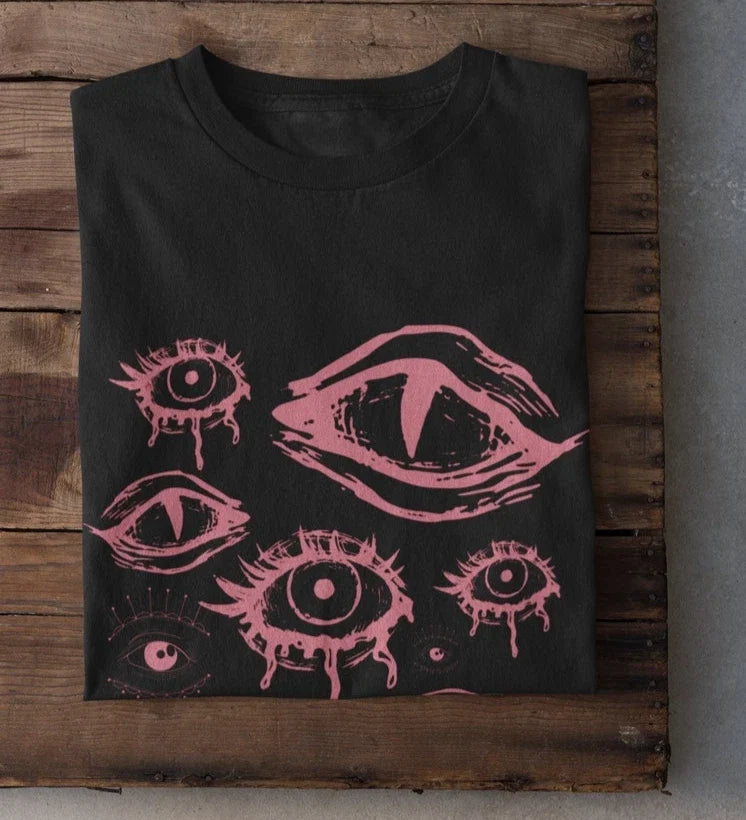 Eyes Surreal Goth Grunge Pastel Dark Academia Alt Punk Shirt Unisex Tee Unisex , , , Long Sleeve Tee