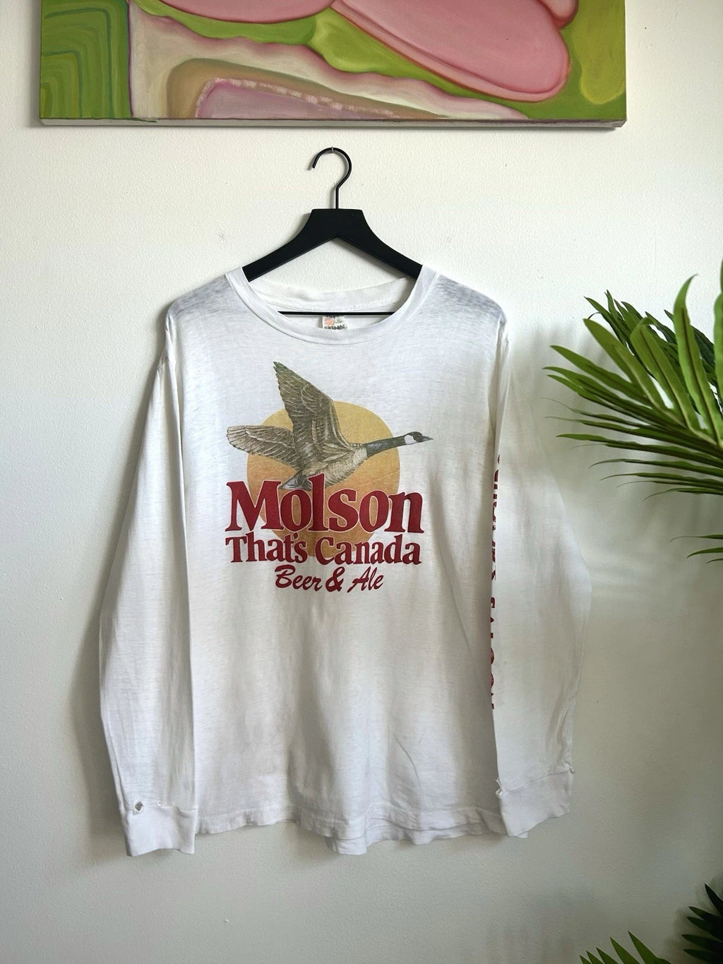 Vintage 1980s Molson Beer Promo LS Tee