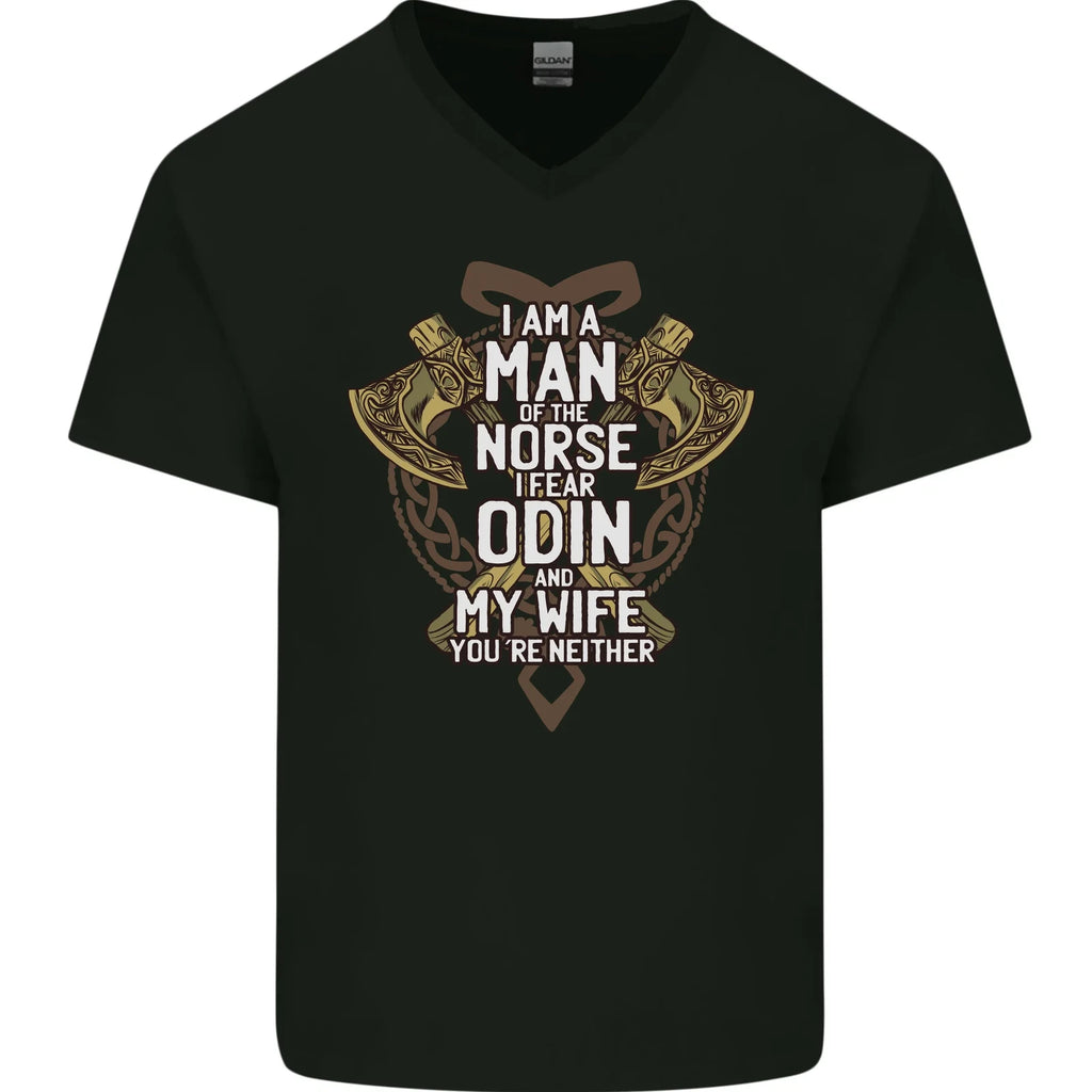 Funny Viking Wife Quote Wedding Anniversary Mens V-Neck Cotton T-Shirt