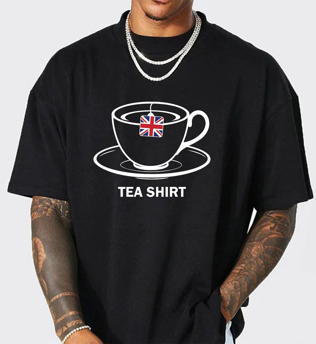 Funny Tea Shirt British Tea Lover T-Shirt UK Tea Cup Tee - Birthday Gift Tee Top