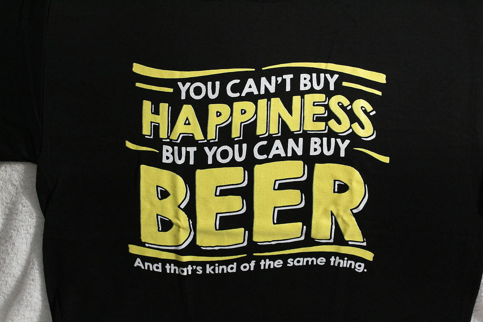 YOU CAN'T BUY HAPPINESS BUT YOU CAN BUY BEER DRINKING NOVELTY T-SHIRT SHIRT