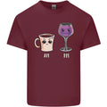 Coffee am Wine pm Funny Alcohol Prosecco Mens Cotton T-Shirt Tee Top