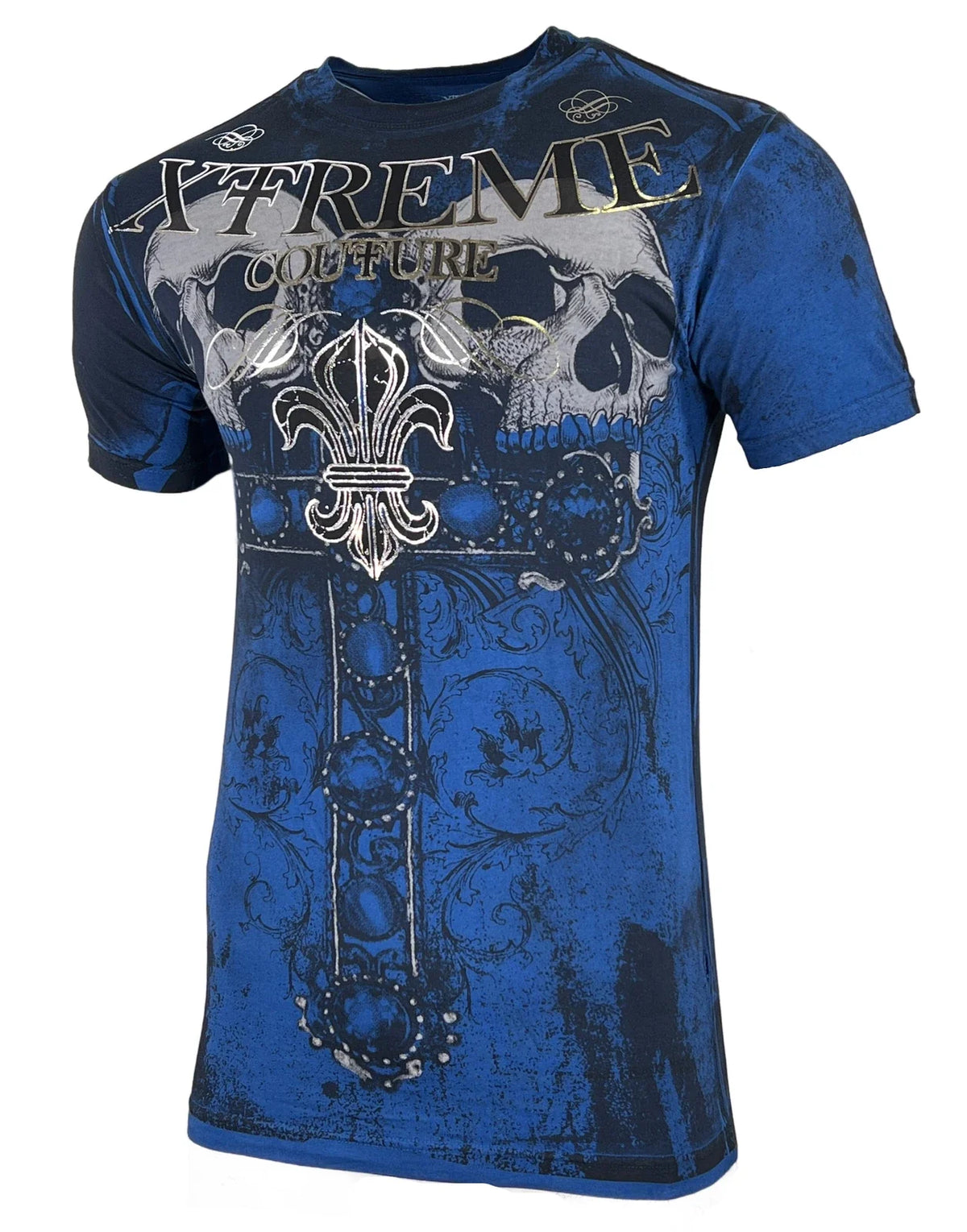 Xtreme Couture By Affliction Men's GRAVE MAKER Skull Cross S-5XL Unisex , , , Long Sleeve Tee