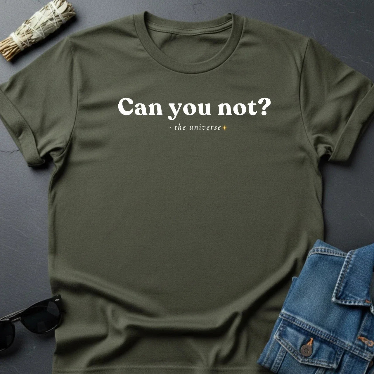 "Can You Not?" Minimalist Sarcastic | Cosmic Unisex , , , Long Sleeve Tee