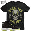 Shirt To Match 11 Black Barely Volt Unisex Tee Sneaker Shirt Skull Shirt Unisex , , , Long Sleeve Tee