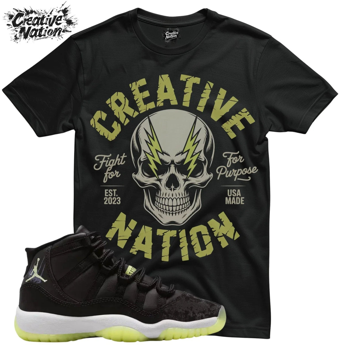 Shirt To Match 11 Black Barely Volt Unisex Tee Sneaker Shirt Skull Shirt Unisex , , , Long Sleeve Tee