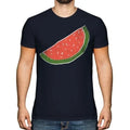 GRUNGE MELON SLICE MENS TEE TOP GIFT SKETCH DRAWING Unisex , , , Long Sleeve Tee