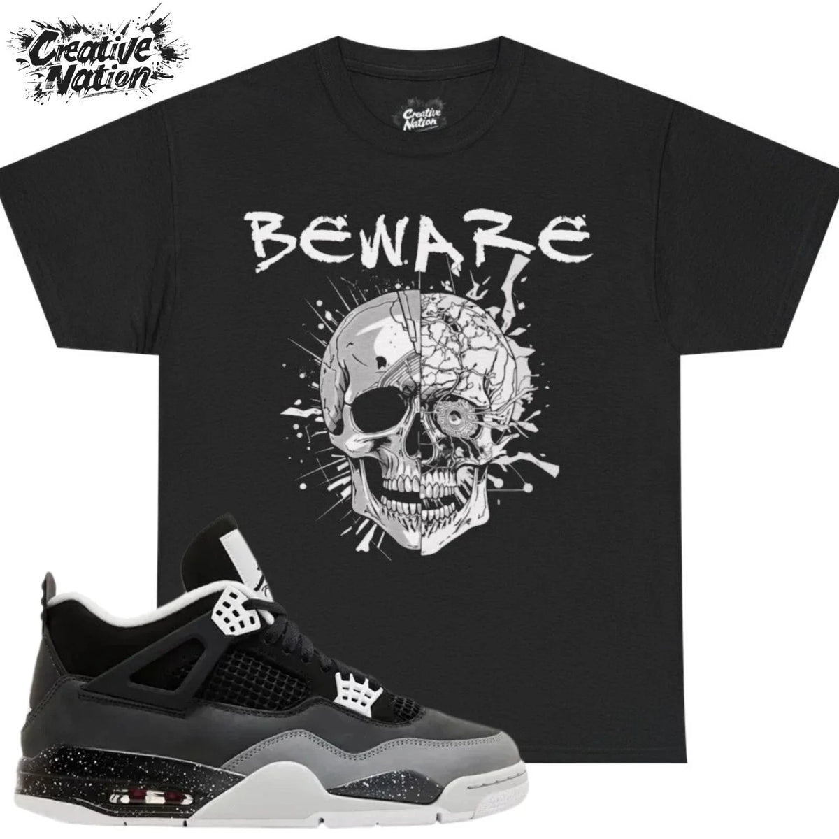 Shirt To Match 4 Fear Unisex Tee Sneaker Shirt Skull Shirt Unisex , , , Long Sleeve Tee