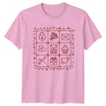 Cute Valentines Day Symbols Grid Romantic Love Valentines Gift Unisex , , , Long Sleeve Tee