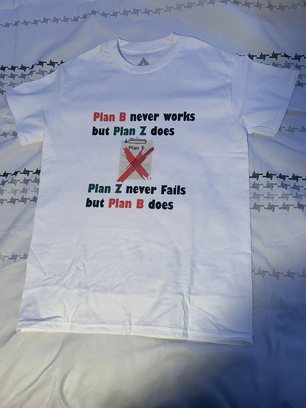 Winter White Funny T-Shirt for novelty or home Large