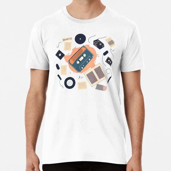 Retro Cassette Aesthetic Sticker Design S-5XL Best Unisex , , , Long Sleeve Tee