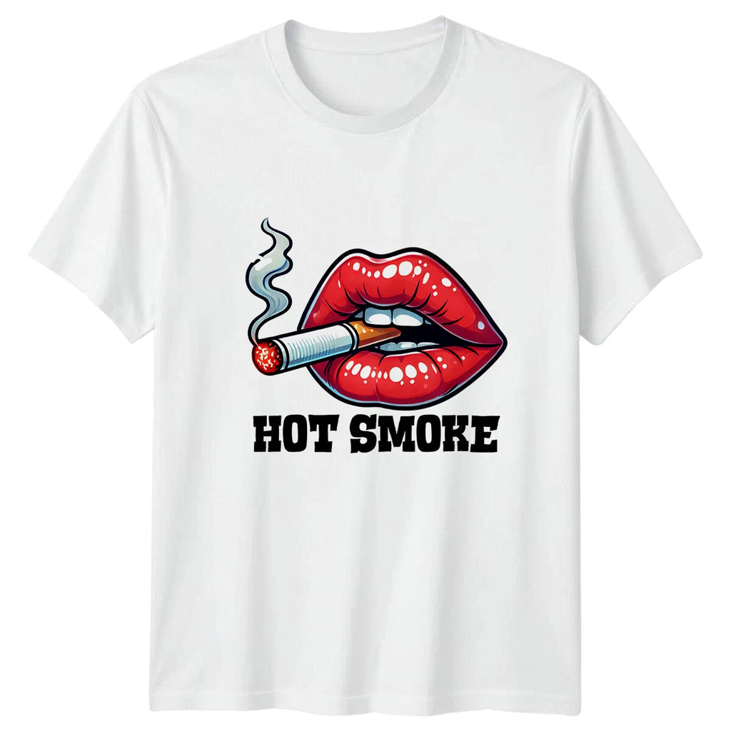 Hot Smoke Lips Smoking Pop Art T-Shirt