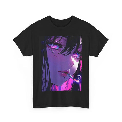 Anime Fantasy Eyes Graphic Tee Purple Kawaii EDM Festival Rave Streetwear Shirt