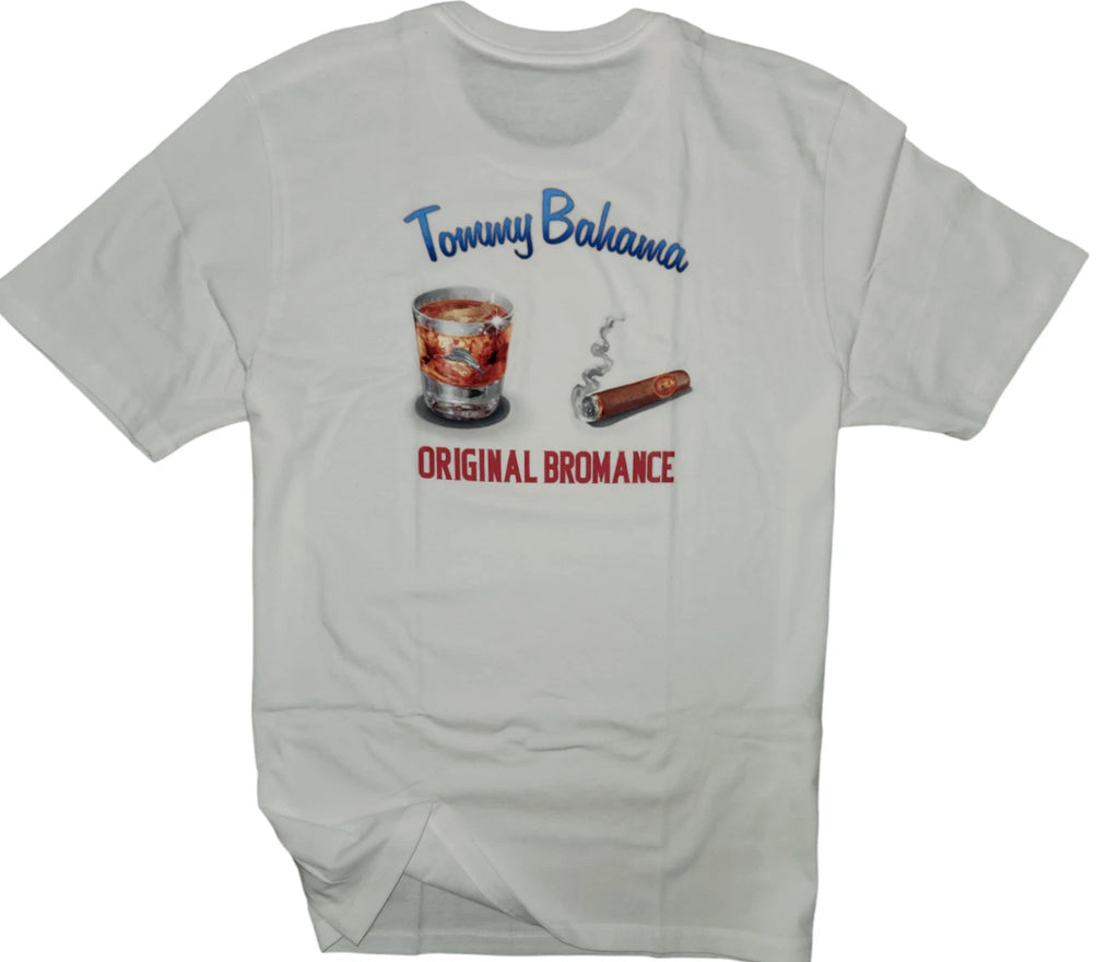 Men's  T-Shirt -Tommy Bahama -ORIGINAL BROMANCE--Sizes Medium -100% COTON -NEW