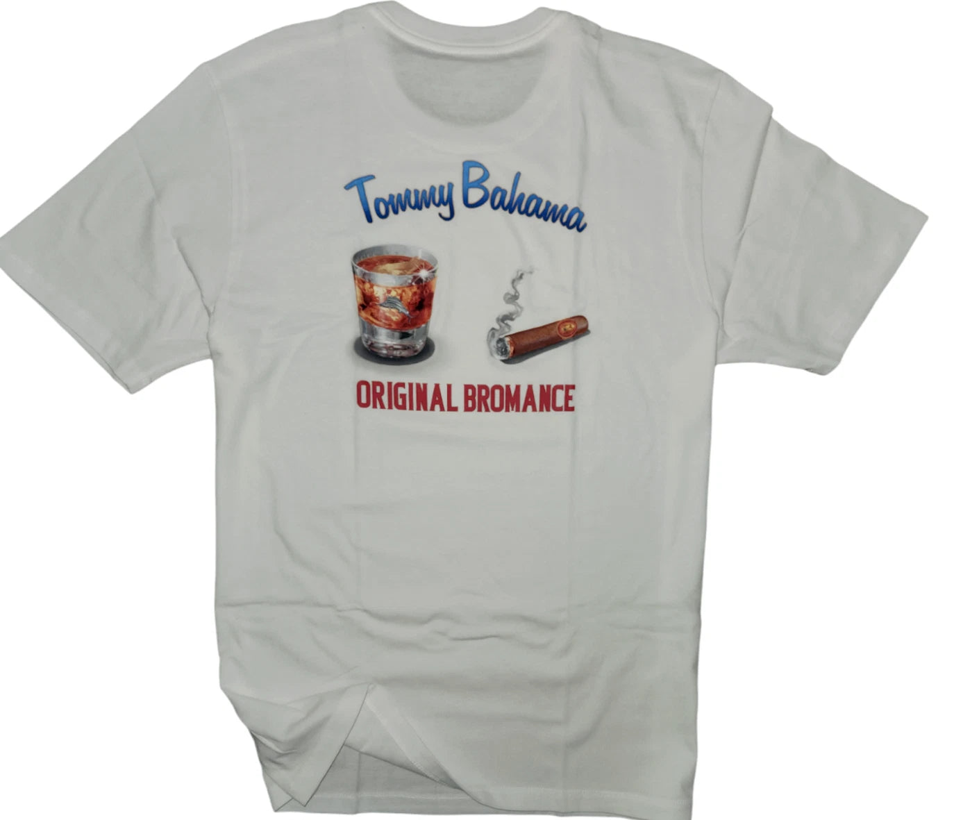 Men's  T-Shirt -Tommy Bahama -ORIGINAL BROMANCE--Sizes Medium -100% COTON -NEW