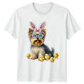 Cute Yorkshire Terrier Dog Wearing Bunny Womens Yorkie Easter Gift Unisex , , , Long Sleeve Tee