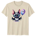 Cute Bat Balloon Bats Animals Mens Womens Tee Graphic Unisex Top Unisex , , , Long Sleeve Tee