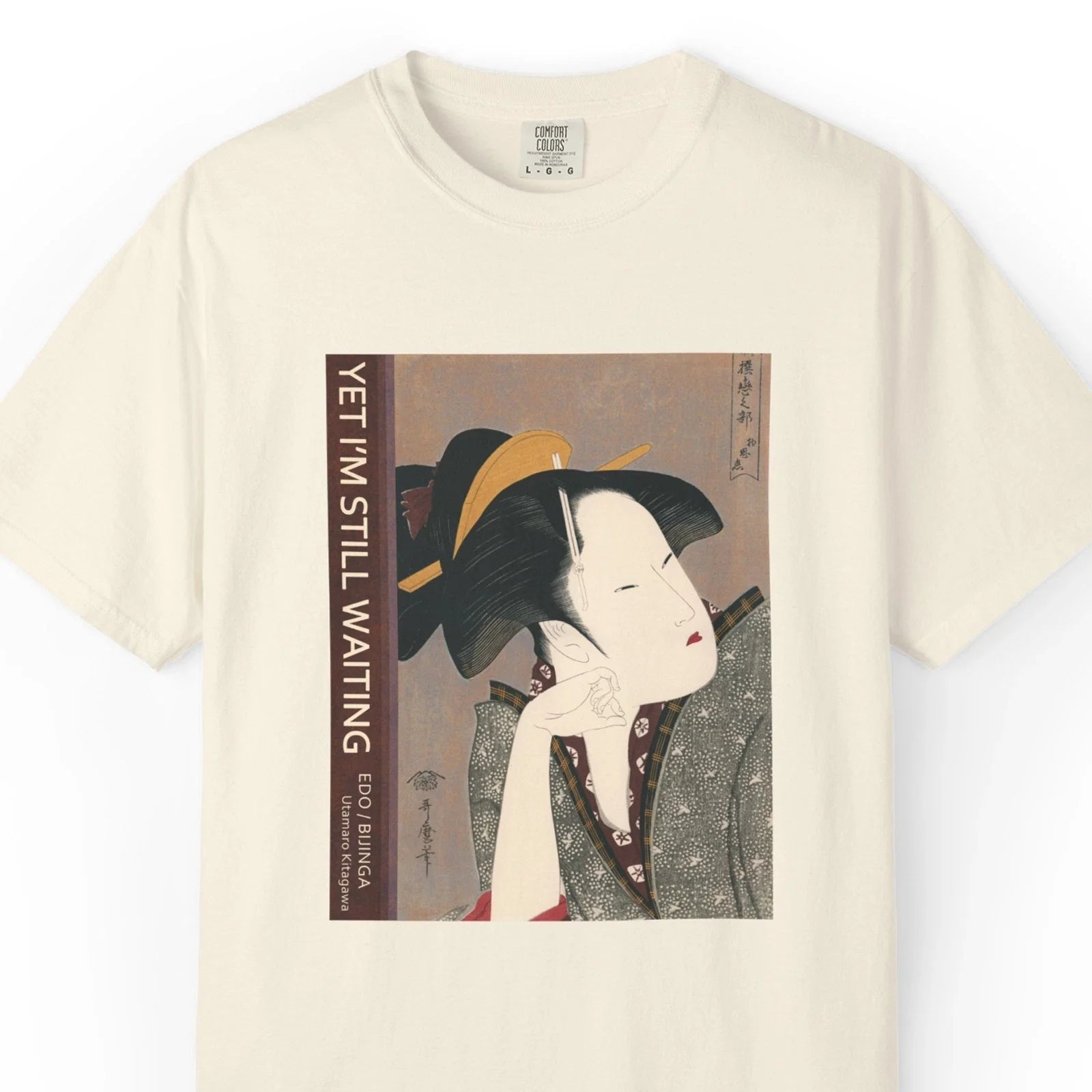 Japanese Ukiyo-e Art Waiting Geisha Utamaro Vintage Aesthetic Tee Unisex , , , Long Sleeve Tee