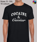 Cocaine And Caviar Joke Cool Fashion Regular Fit Top TShirt Tee - Men Unisex , , , Long Sleeve Tee