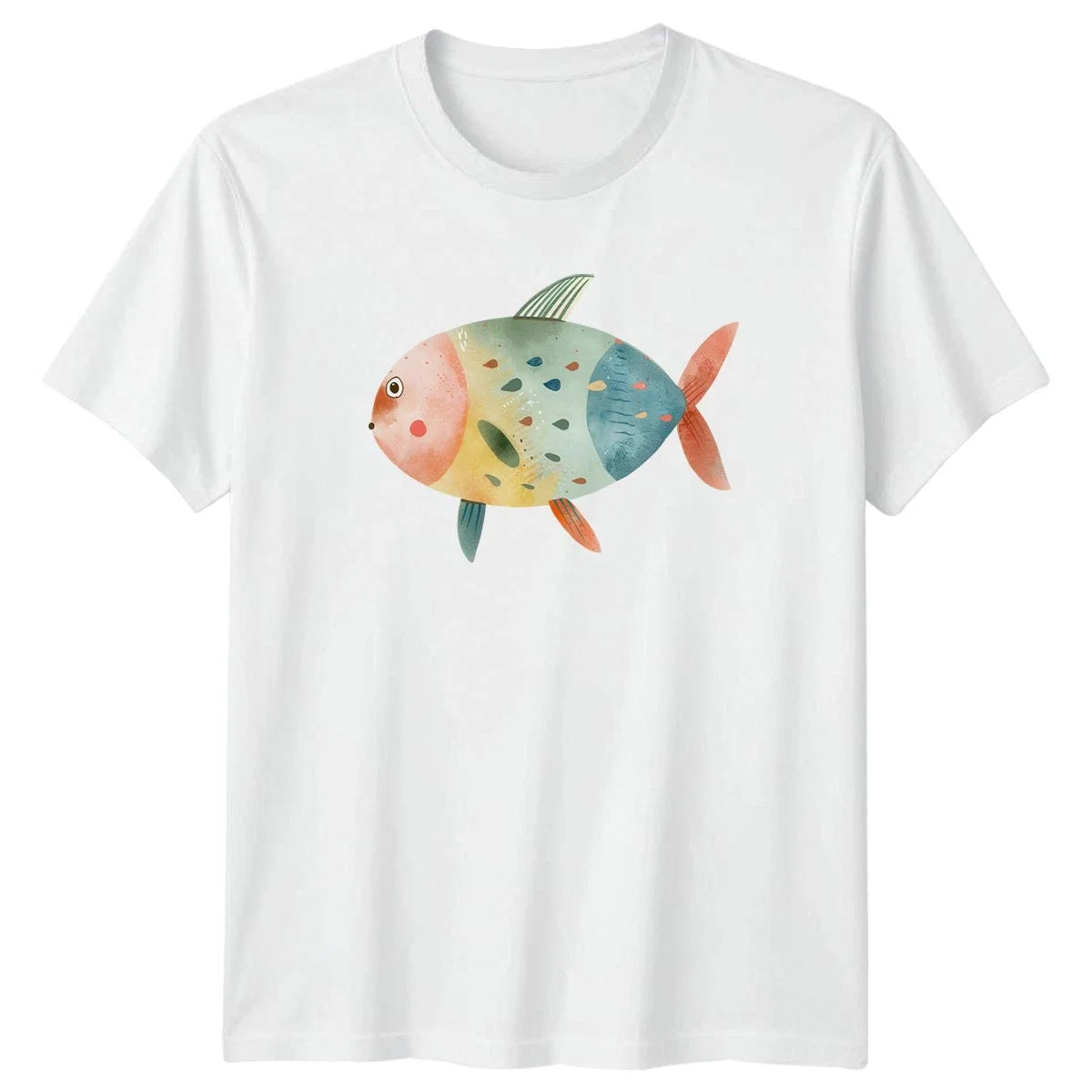 Cute Watercolor Fish Marine Wildlife Gift For Him And Her Unisex , , , Long Sleeve Tee
