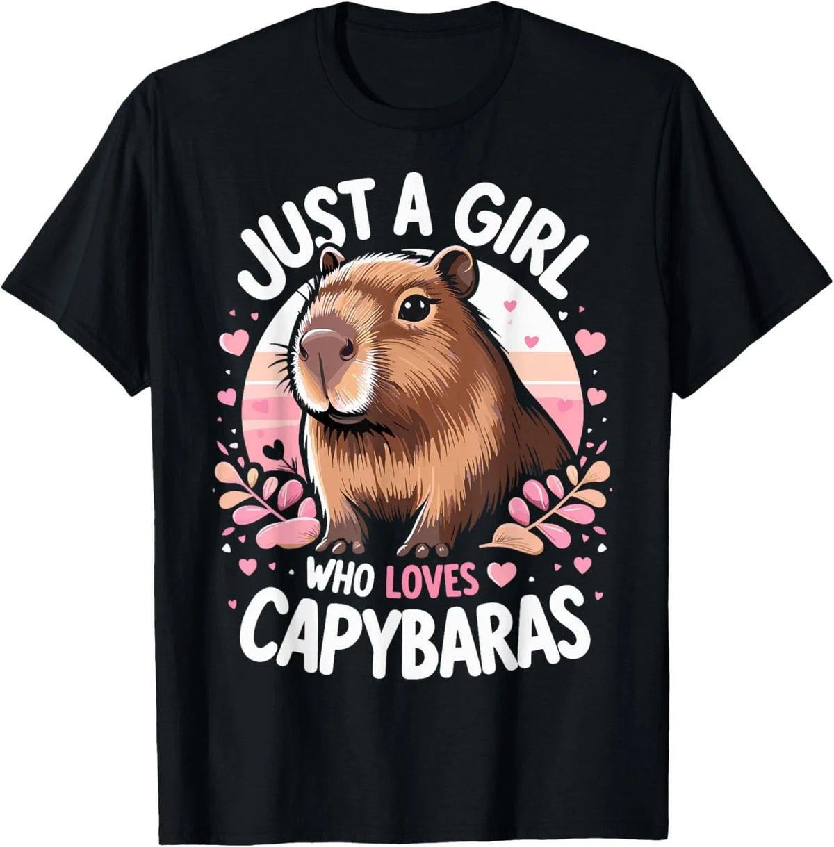 Funny Cute Just a Girl Who Loves Capybaras Lover Unisex Unisex , , , Long Sleeve Tee