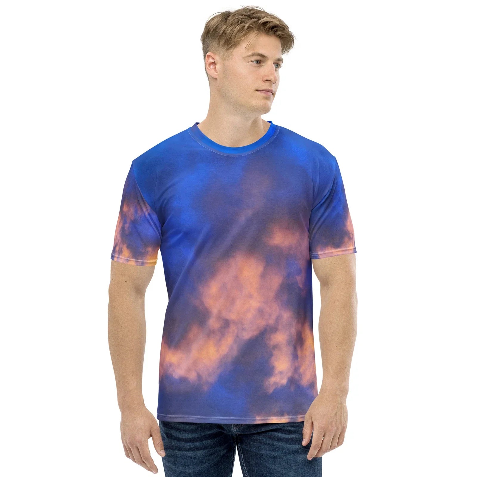 “Blue Sky Sunset” Men's Graphic Unisex , , , Long Sleeve Tee