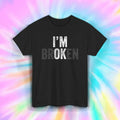I'm Broken Shirt | Minimalist Mental Health Awareness Sad Aesthetic Quote Tee Unisex , , , Long Sleeve Tee