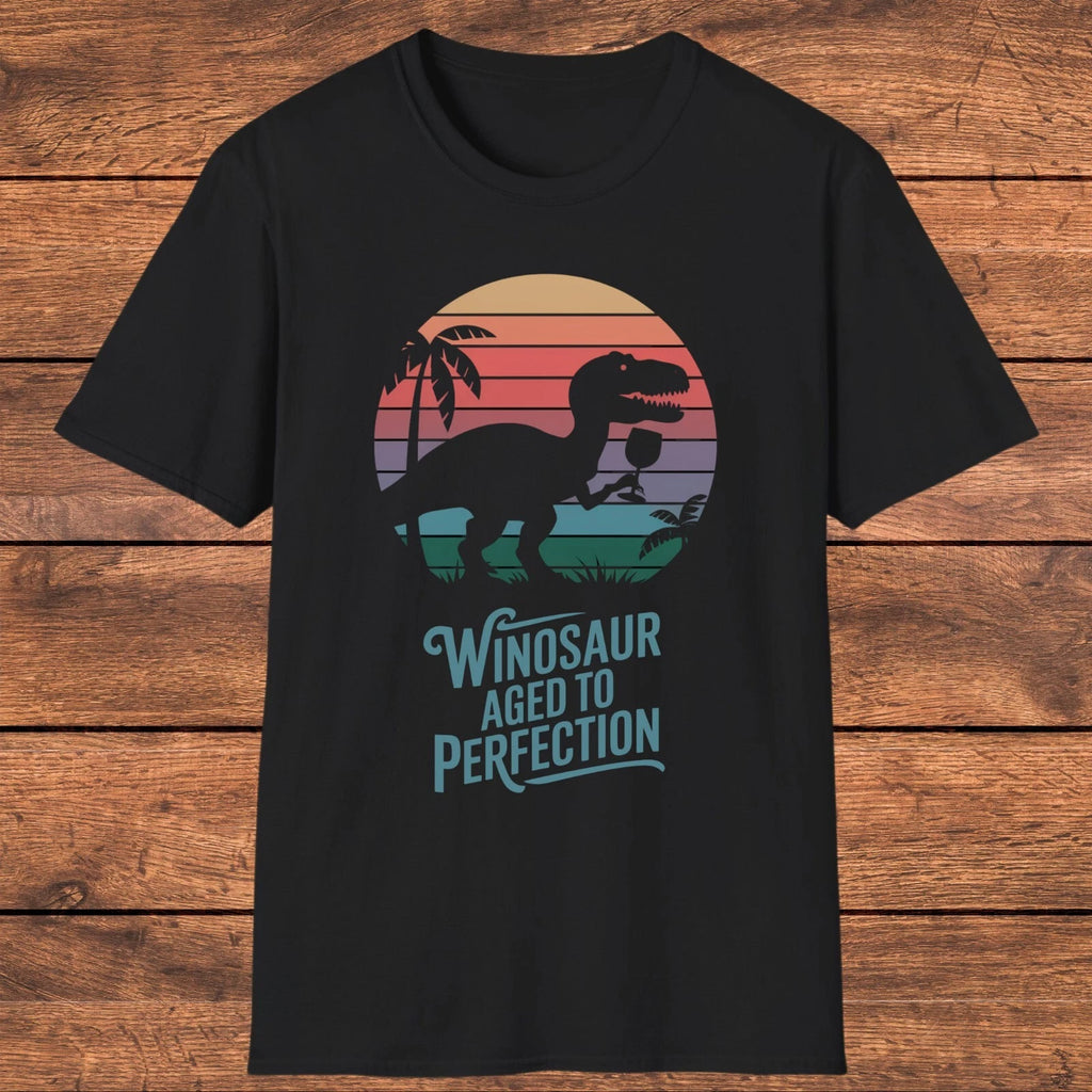 Winosaur Shirt, Funny Wine Lover Tee, Aged to Perfection Dinosaur Shirt