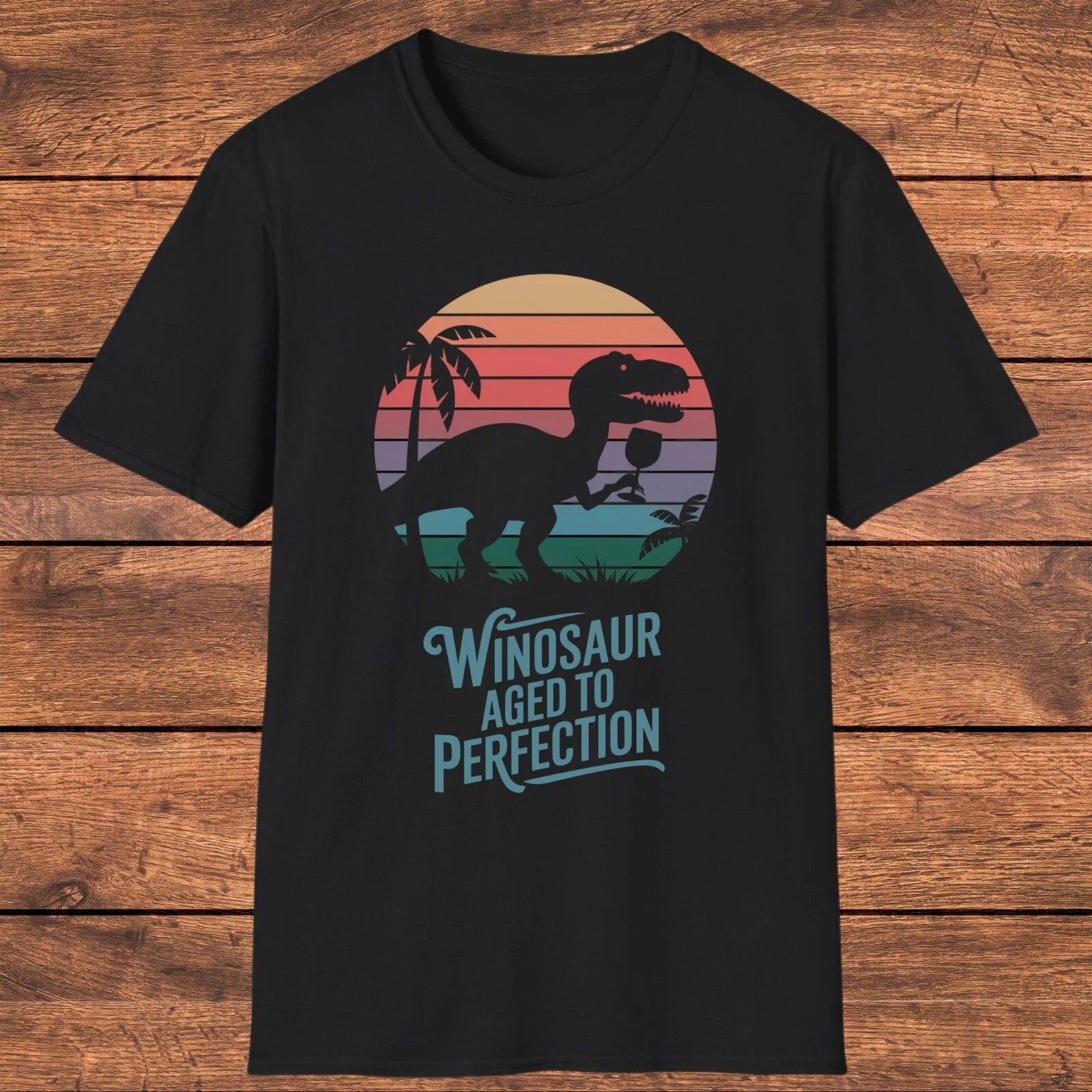 Winosaur Shirt, Funny Wine Lover Tee, Aged to Perfection Dinosaur Shirt