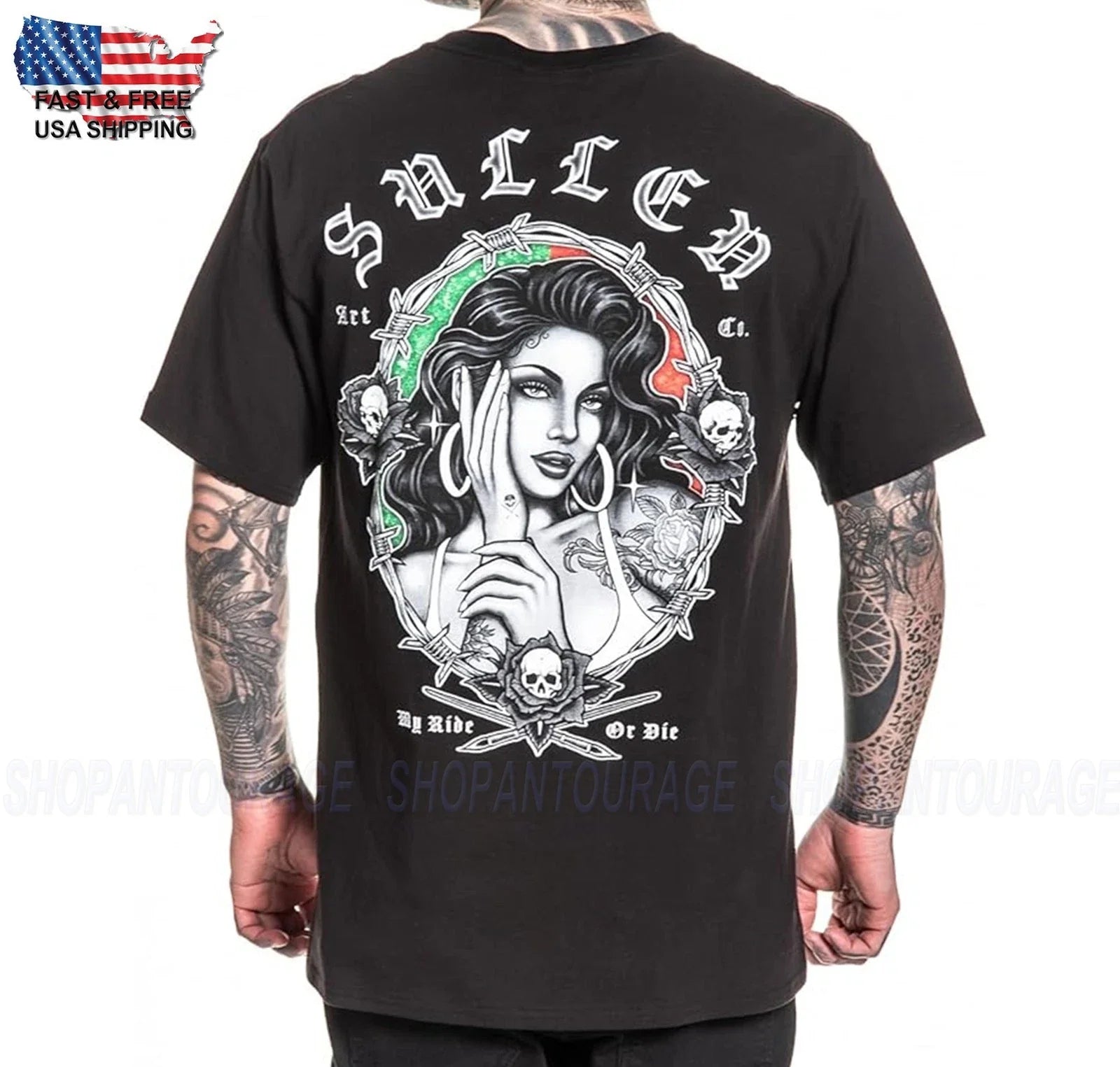 Sullen Art Collective My Ride Or Die Standard SCM7972 Short Sleeve Men`s Unisex , , , Long Sleeve Tee