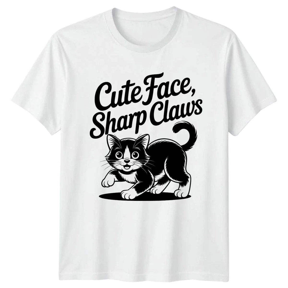 Cute Face Sharp Claws Cat Lovers Birthday Gift For Him And Her Unisex , , , Long Sleeve Tee