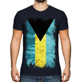 BAHAMAS GRUNGE FLAG MENS TEE TOP BAHAMIAN SHIRT FOOTBALL JERSEY GIFT Unisex , , , Long Sleeve Tee