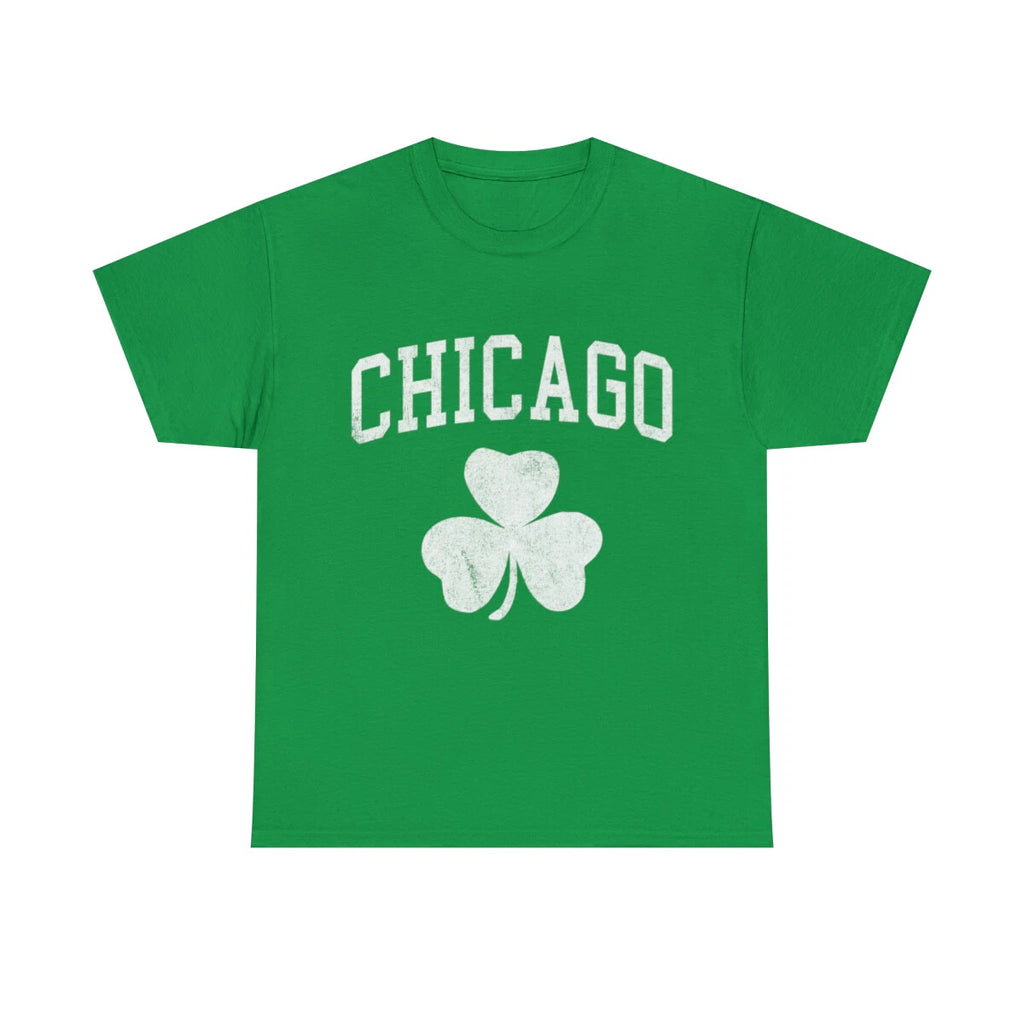 Chicago Irish Shamrock Graphic Tee Shirt