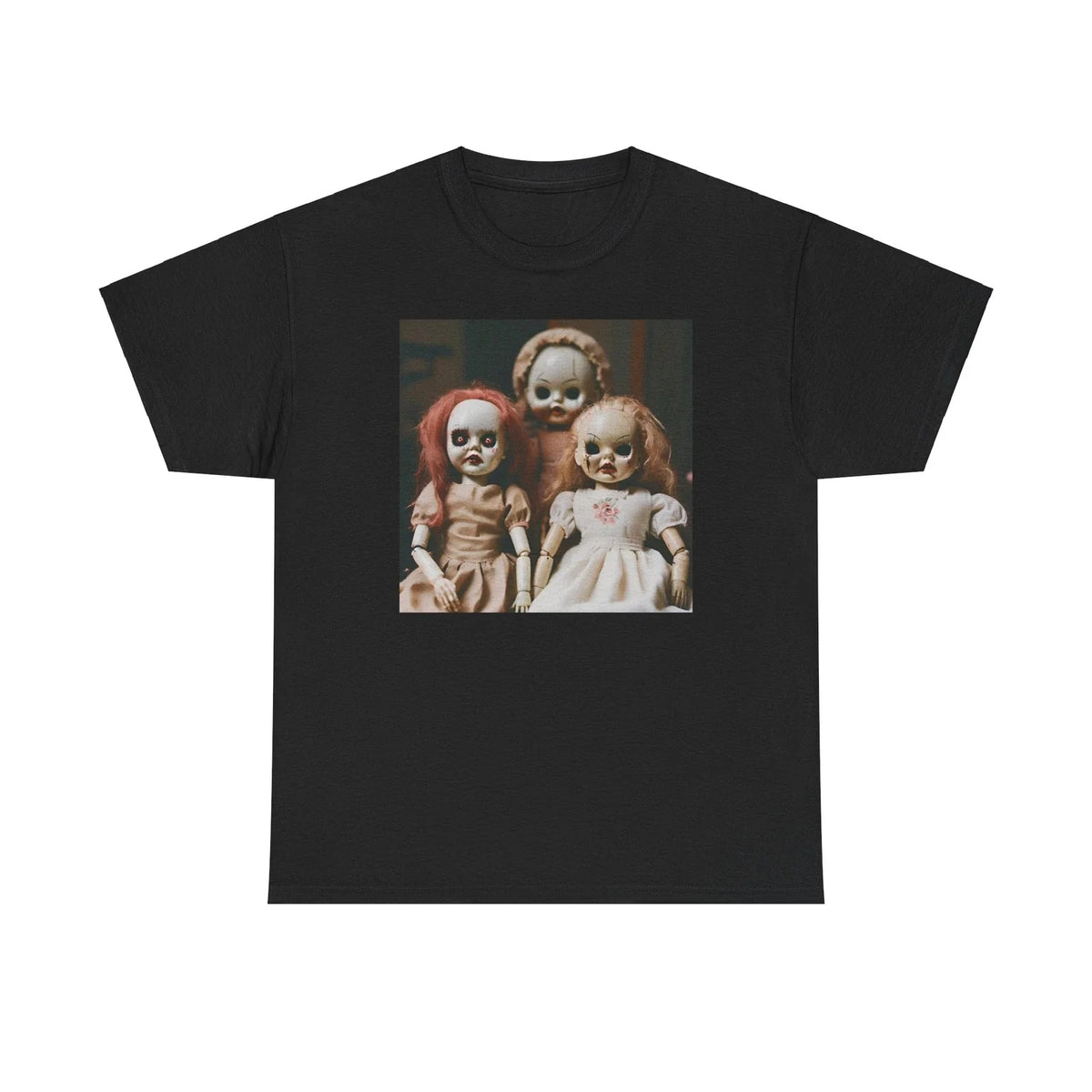 Dolls Weirdcore Horror Aesthetic Creepy SpookyVibes Gothic Unisex , , , Long Sleeve Tee