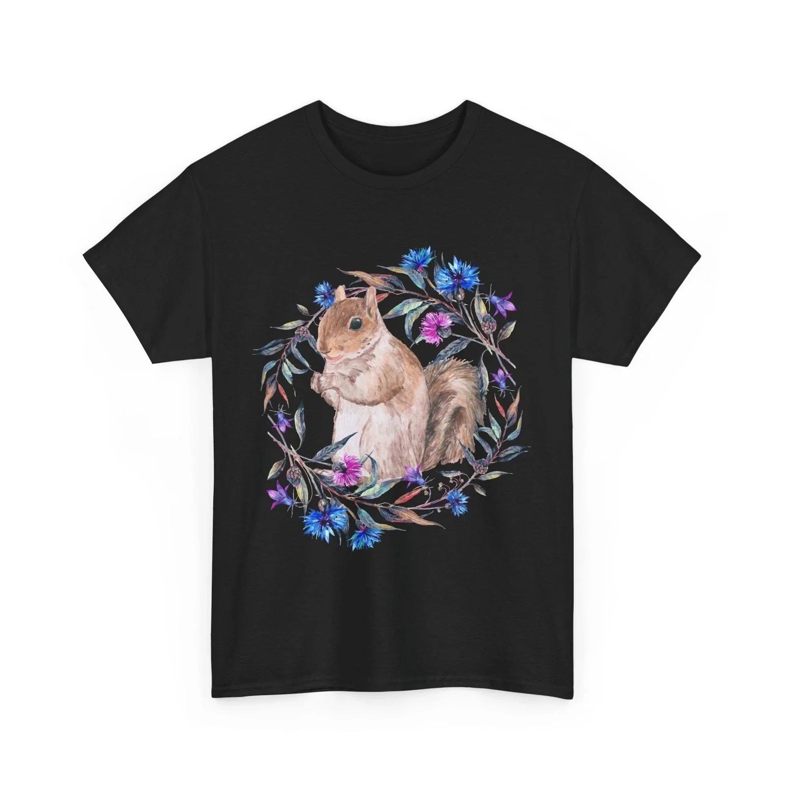 Squirrel Flowers , Squirrel Rodents Pet Animals Lovers Cute Unisex , , , Long Sleeve Tee