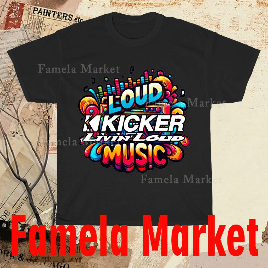 New Kicker Livin Loud Audio Logo Men's T-Shirt 1 funny size S to 5XL