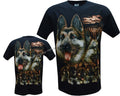 German Shepherd Alsatian & Cute Puppies Baby Dogs Family Herders by Wild Unisex , , , Long Sleeve Tee