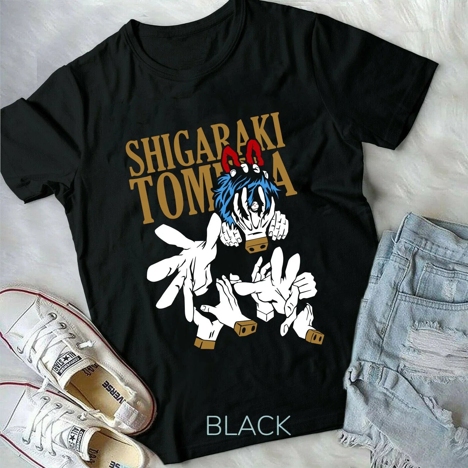 Shigaraki Tomura,Villain,Glitch,Boku no Hero,BNHA, Aesthetic,new Unisex Unisex , , , Long Sleeve Tee