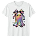 Cute Pastel Rainbow Ghost With Womens Kawaii Spooky Halloween Unisex , , , Long Sleeve Tee