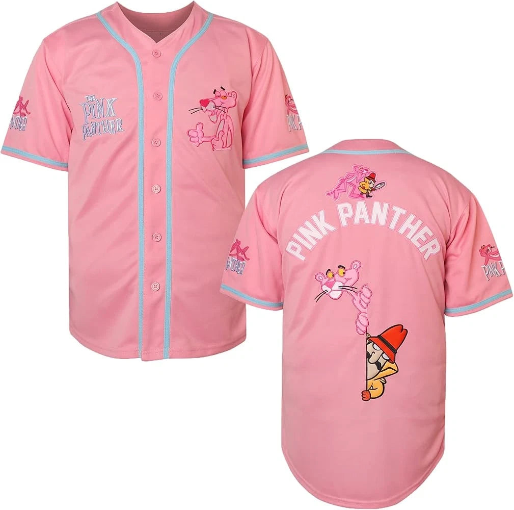 HOT NEW The Pink Panther cartoon 3D BASEBALL SHIRT All sizes SG2098