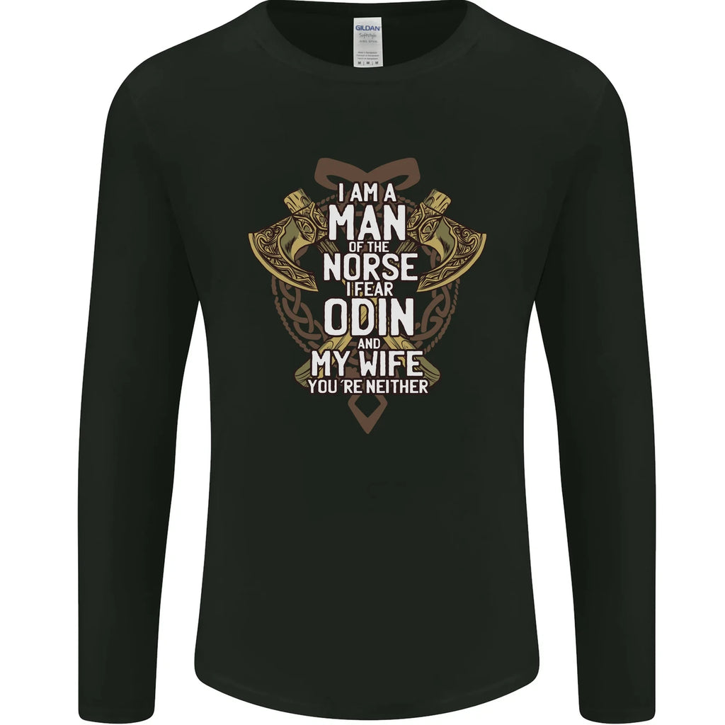 Funny Viking Wife Quote Wedding Anniversary Mens Long Sleeve T-Shirt