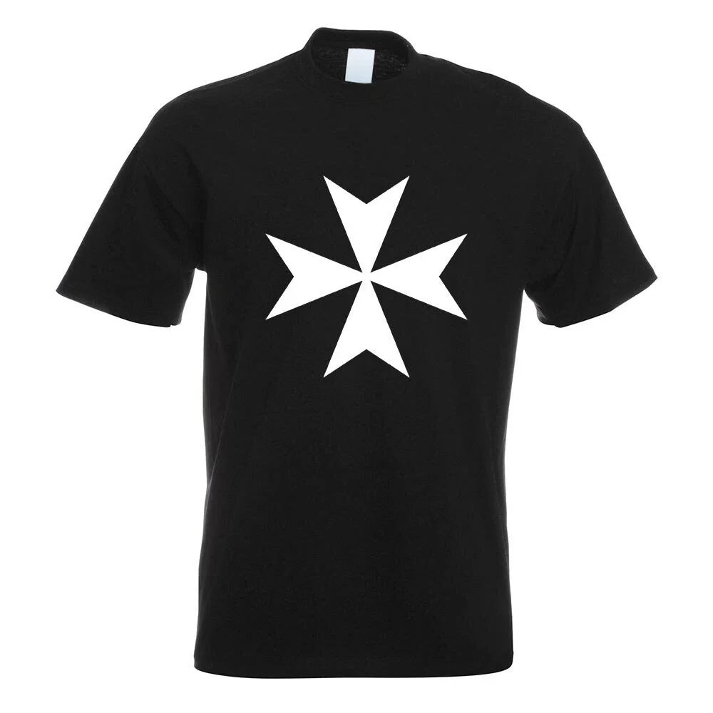 Maltese Cross motif printed fun shirt design print Unisex , , , Long Sleeve Tee
