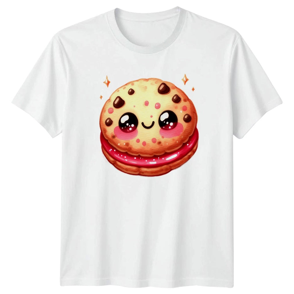 Cute Cookie Sandwich Kawaii Smile T-Shirt Kawaii Dessert Food Birthday Gift