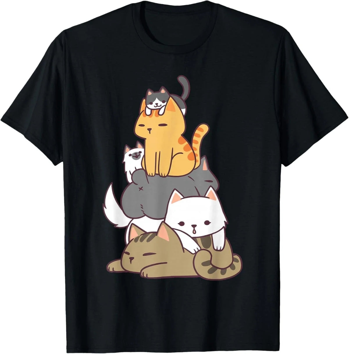 Cat Cute Cats Anime Kawaii Unisex , , , Long Sleeve Tee