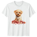 Yorkshire Terrier Puppy Hearts Mens Womens Tee Graphic Unisex Top Unisex , , , Long Sleeve Tee
