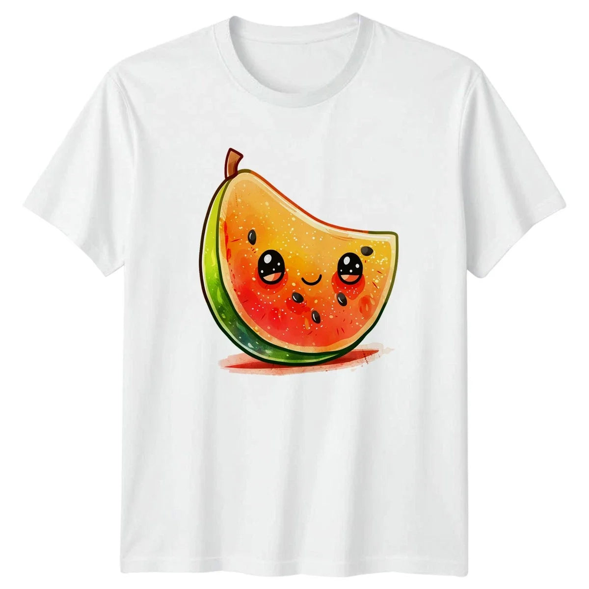 Cute Kawaii Watermelon Slice Summer Gift For Him And Her Unisex , , , Long Sleeve Tee