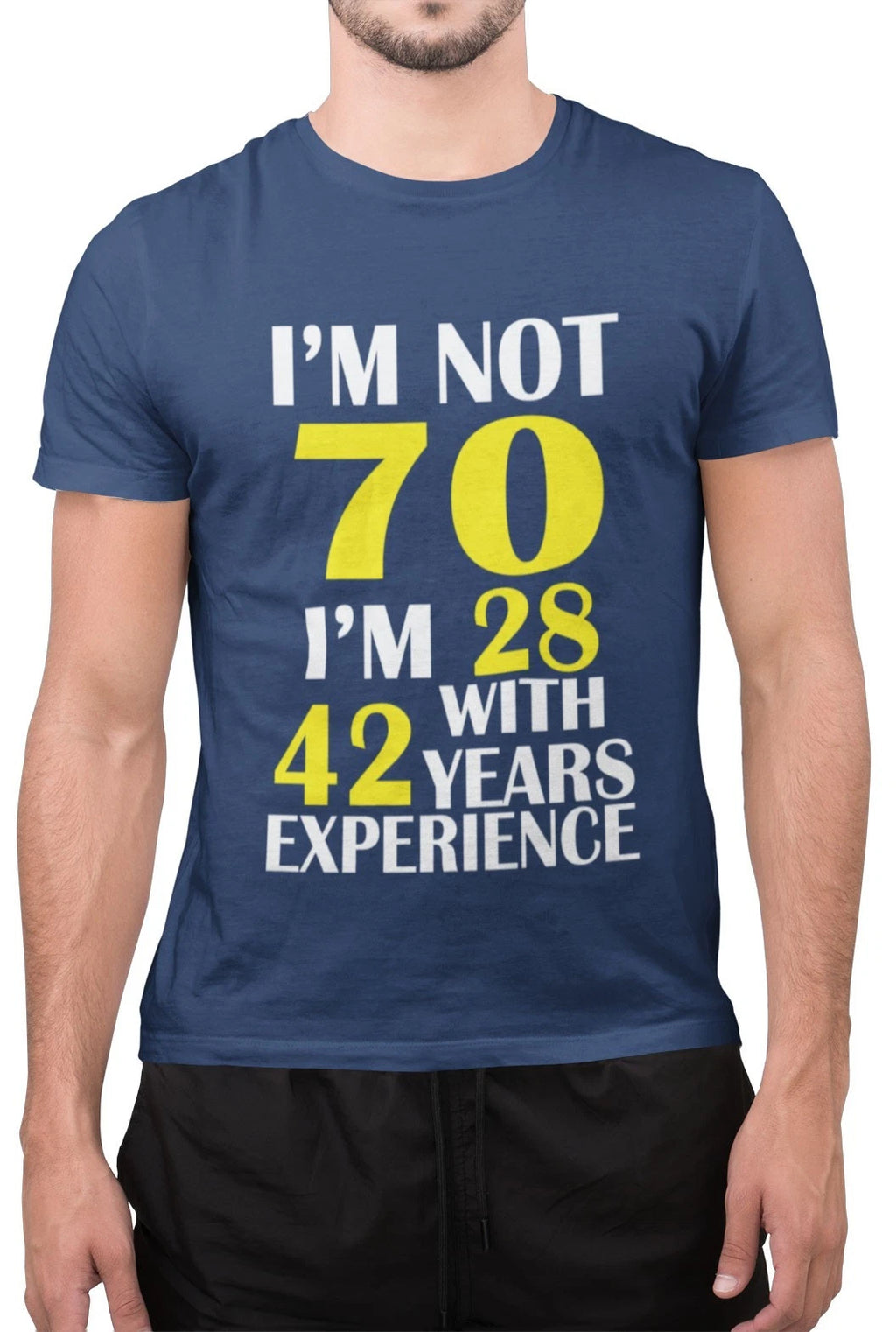 Funny 70th Birthday T-Shirt 28 with 42 Years of Experience Humor Gift Unisex