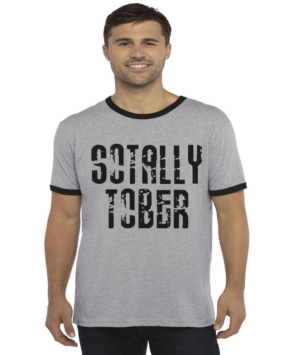 Funny Beer Drinking T-shirt Mens Graphic Ringer Tee Gifts Clothing Apparel