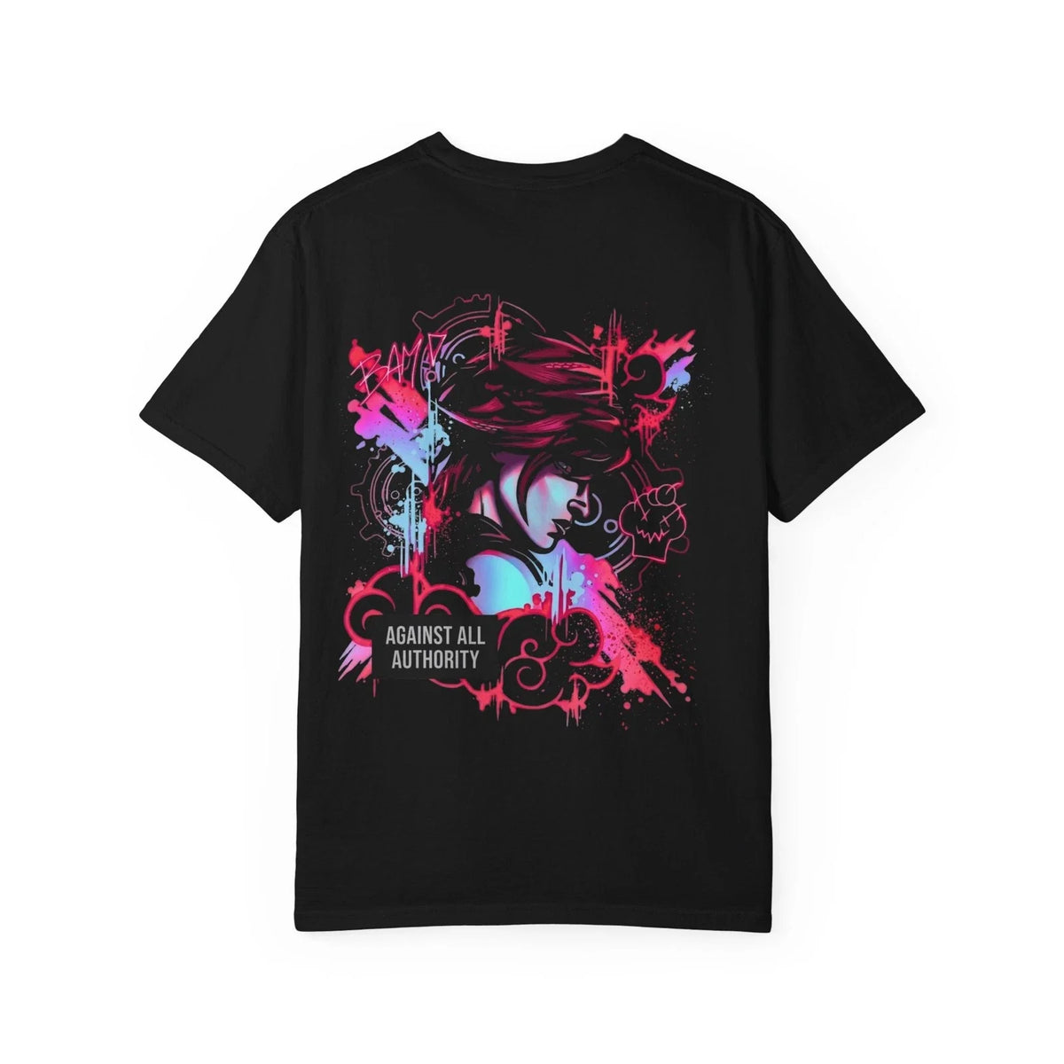 Abstract Neon Graphic Tee - Y2K Aesthetic Heavyweight Cotton Unisex , , , Long Sleeve Tee