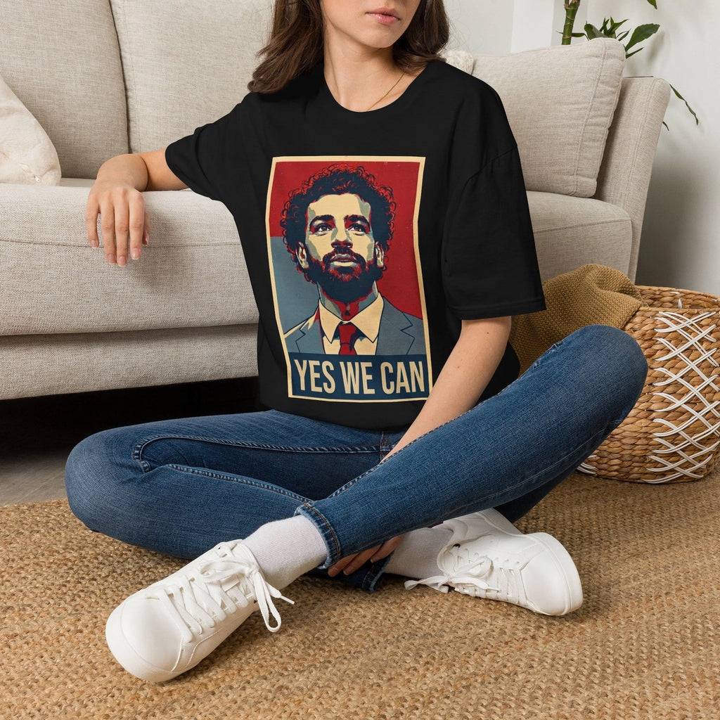 Yes We Can Mo Salah Egypt Soccer T-Shirt | Inspirational Pop Art Soccer Obama